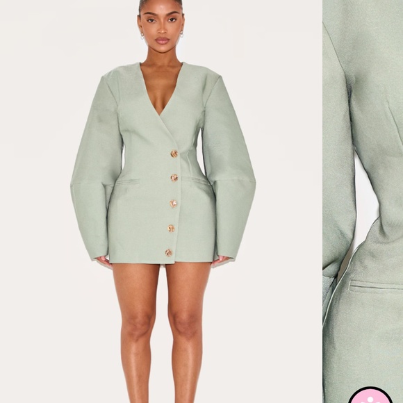 Olive Shape Blazer Dress - Picture 1 of 3